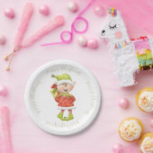 Assiettes En Carton Elfe de Noël avec présent (Fête)