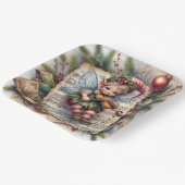 Assiettes En Carton Elfe de Noël Jouer un violon (Angulaire)