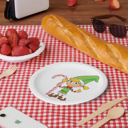 Assiettes En Carton Elfe fille avec Sucre de canne