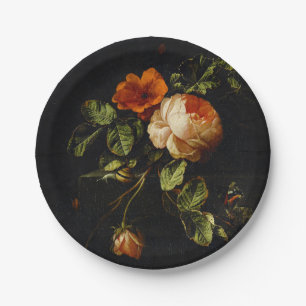 Assiettes En Carton Elias van den Broeck, Still Life avec des Roses