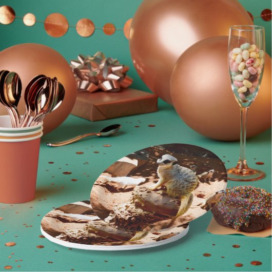 Assiettes En Carton Eliza Queen Of The Meerkats, Plaques Papier (Multi)