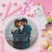 Assiettes En Carton Elle A Dit Oui Calligraphie (Fête)