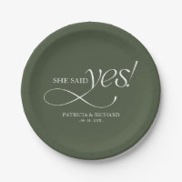 Elle a Dit Oui Fête de Fiançailles Moderne Minimal