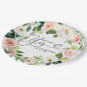 Assiettes En Carton Elle A Dit Oui Floral Engagement Party Plaque papi (Angle)