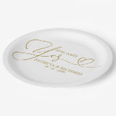 Assiettes En Carton Elle A Dit Oui Mignonne Partie Engagement Plaque P (Angle)