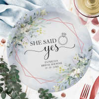 Elle a dit oui Napperons de mariage géométriques à
