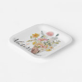 Assiettes En Carton Elle a été emportée par la Fête des mariées Bouque (Angulaire)