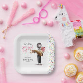 Assiettes En Carton Elle a été ramassée à la crème glacée aux fraises (Fête)