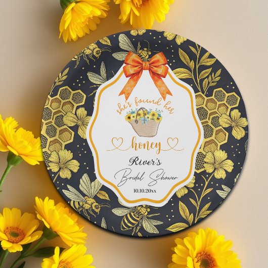 Assiettes En Carton Elle a trouvé sa Baby Shower Honey