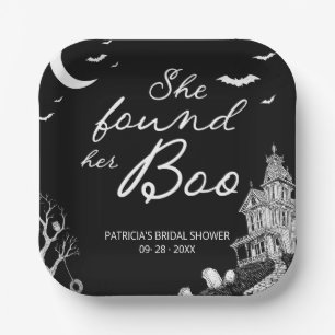 Assiettes En Carton Elle a trouvé sa Boo Halloween Shower de mariage