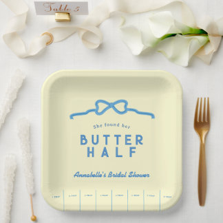 Assiettes En Carton Elle a trouvé sa douche de mariée Butter Half Blue