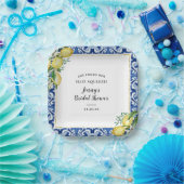 Assiettes En Carton Elle a trouvé sa soirée de mariage au citron Main  (Fête)