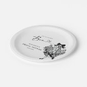 Assiettes En Carton Elle a trouvé son Boo Ghost Floral Réception de ma (Angle)