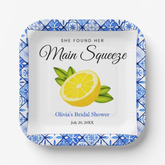 Assiettes En Carton Elle a Trouvé Son Mariage de Bridal Shower au Citr (Recto)