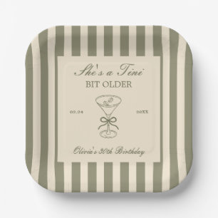 Assiettes En Carton Elle a un peu vieilli Coffee Martini Anniversaire