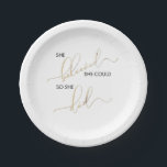 Assiettes En Carton Elle Croyait Qu'Elle Pouvait Ainsi Faire Une Citat<br><div class="desc">Notre plaque de citation typographique comporte la citation "Elle croit qu'elle pourrait si elle l'a fait." Croyé et fait sont dans un magnifique script de calligraphie lettrant richement orné de faux feuille d'or, qui contraste magnifiquement avec le reste de la citation dans une profonde et riche lettre noir moderne sans...</div>