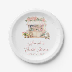 Assiettes En Carton Elle est fraîche de la Florale Mariage Marché