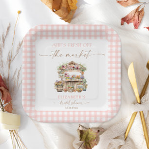 Assiettes En Carton Elle est fraîche hors du marché Fête des mariées d