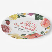 Assiettes En Carton Elle est hors du marché Mariée du marché aux fermi (Angle)