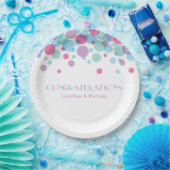 Assiettes En Carton Elle est prête à faire des Baby showers Pois (Fête)