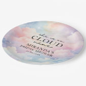 Assiettes En Carton Elle est sur Cloud 9 Dreamy Stars Fête de mariage (Angle)