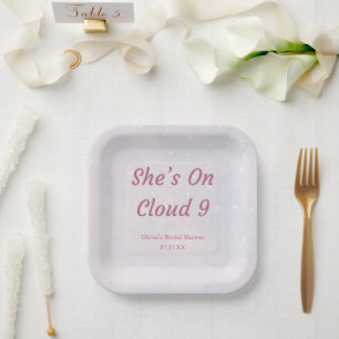 Assiettes En Carton Elle est sur Cloud 9 Pastel Dreamy Baby Shower