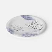 Assiettes En Carton Elle est sur le nuage neuf (Angle)