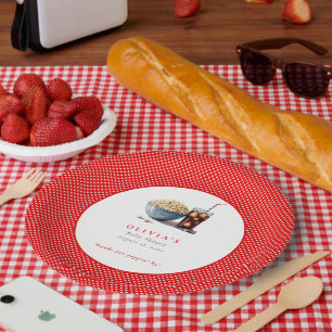 Assiettes En Carton Elle est sur le point de faire du pop Baby shower