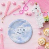 Assiettes En Carton Elle est sur nuage neuf Fête des mariées bleue (Fête)