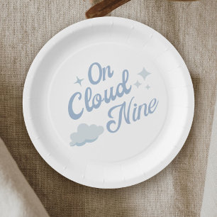 Assiettes En Carton Elle est sur un nuage 9 enterrement de vie de jeun