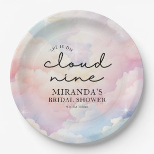 Assiettes En Carton Elle est sur un rêve étoilé Cloud Nine Shower de m