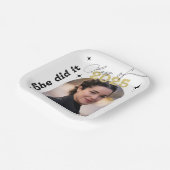 Assiettes En Carton Elle L'A Fait Photo Graduation Party Retro (Angulaire)