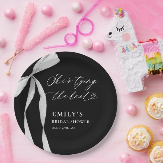 Assiettes En Carton Elle noue la Fête des mariées (Fête)