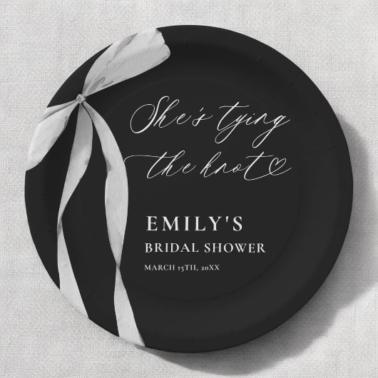 Assiettes En Carton Elle noue la Fête des mariées