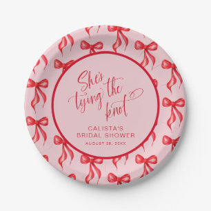 Assiettes En Carton Elle noue la Fête des mariées personnalisée