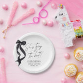 Assiettes En Carton Elle Noue le Nœud Arc de Mariage (Fête)