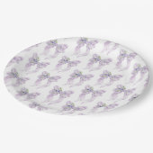 Assiettes En Carton Elle Noue le Nœud Réception de Mariage Arc Lilac (Angle)