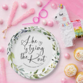 Assiettes En Carton Elle Noue Les Liens Réception De Mariage (Fête)