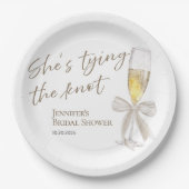 Assiettes En Carton Elle noue ses lacets | Réception de mariage au rub (Devant)