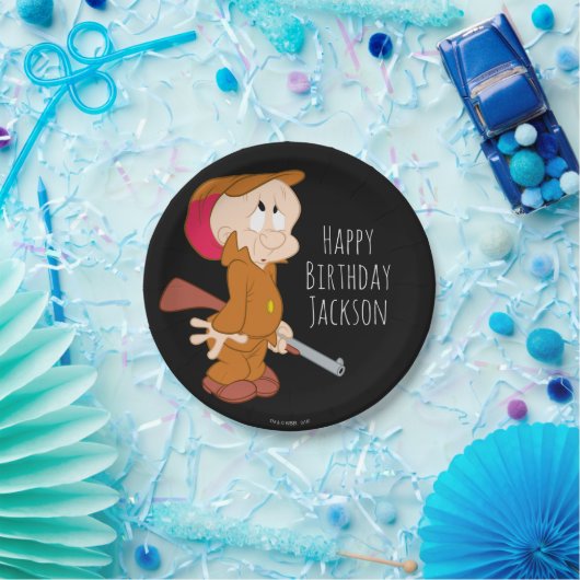 Assiettes En Carton ELMER FUDD™ | Pose effrayée (Fête)