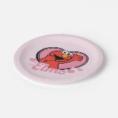 Assiettes En Carton Elmo dans le coeur Valentine (Angle)