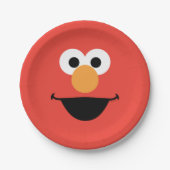 Assiettes En Carton Elmo Face Art (Devant)