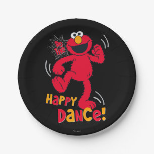 Assiettes En Carton Elmo   Faire la joyeuse danse