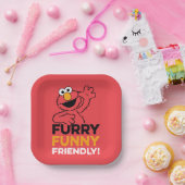 Assiettes En Carton Elmo | Furry Amical (Fête)