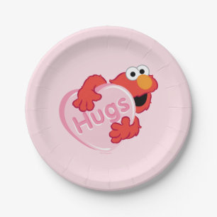 Assiettes En Carton Elmo "Hugs" Valentine Heart Candy