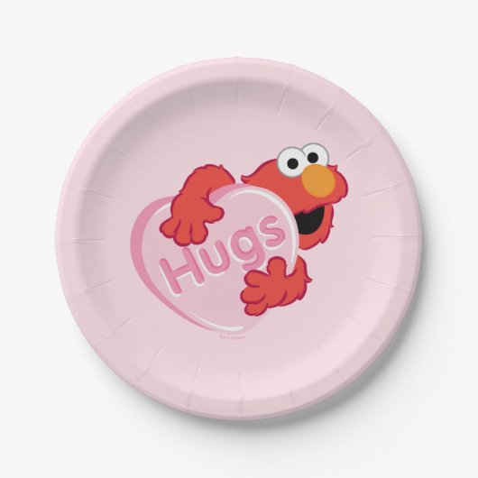 Assiettes En Carton Elmo "Hugs" Valentine Heart Candy (Devant)