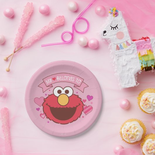 Assiettes En Carton Elmo | Mon Coeur Appartient À Elmo (Fête)