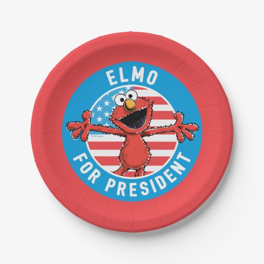 Assiettes En Carton Elmo pour le président - Drapeau (Devant)