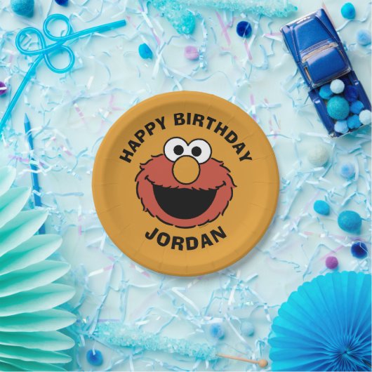 Assiettes En Carton Elmo Smiling Face (Fête)