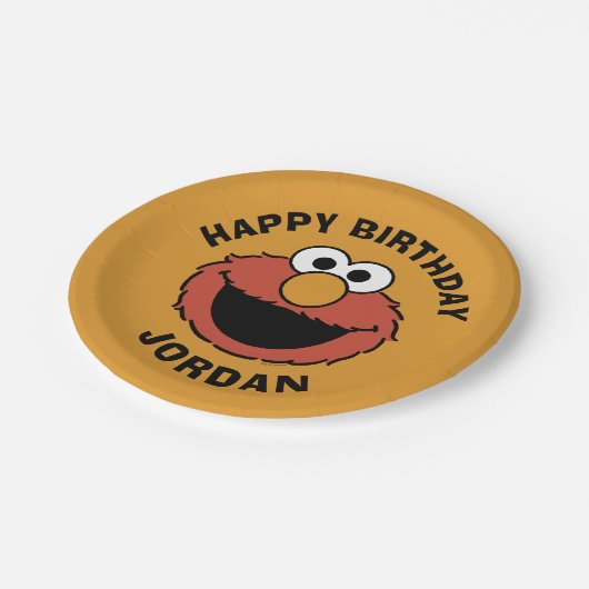 Assiettes En Carton Elmo Smiling Face (Angle)